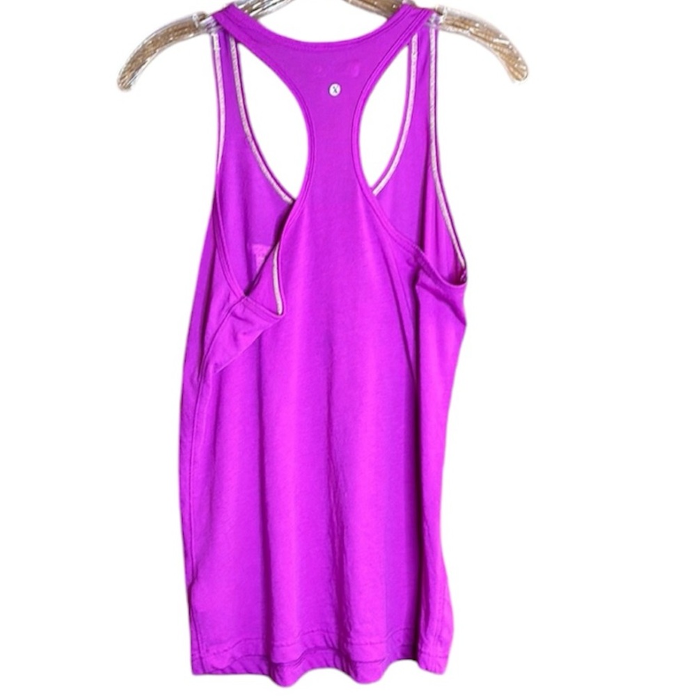 Xersion vibrant purple/fushia sleeveless Racerback tank “Almost doesn’t count” - Picture 4 of 11